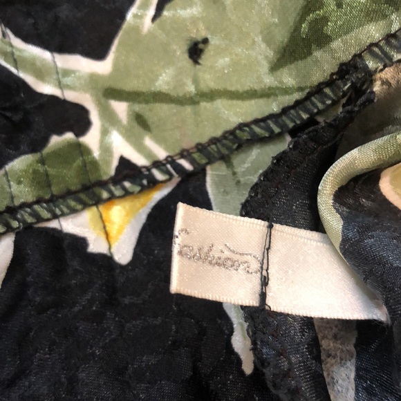 Jin Fashion Vintage Women’s Flower Print Black Blouse - Picture 13 of 13